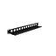 Caymon Panel, 12 Hull D-size 1U 19" Sort. m/strekkavlaster